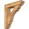 Ekena Millwork Olympic Slat Rough Sawn Bracket w/ Offset Brace, Western Red Cedar, 8"W x 34"D x 38"H BKT0806X34X38OLY06RWR - alternate 1